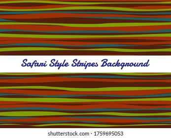 Safari Style Stripes Vector Background