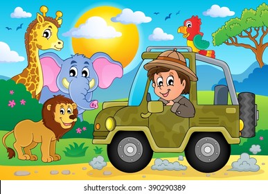 Safari Theme Image 1 - Eps10 Vector Illustration.