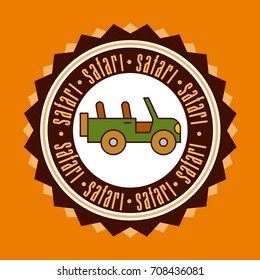 safari travel adventure expedition transport badge