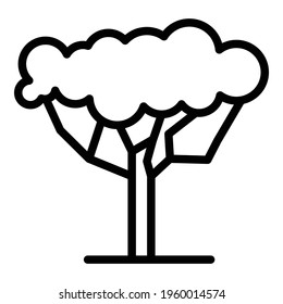 Safari tree icon. Outline Safari tree vector icon for web design isolated on white background