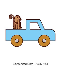 safari Van of Plato with monkey