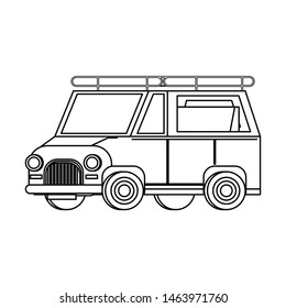 Safari van vehicle isolated symbol vector illustration vector illustration graphic design