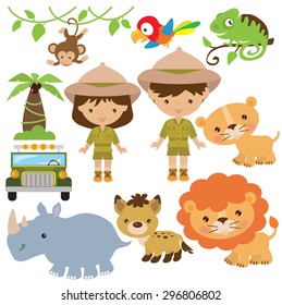 Safari vector illustration