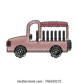 safari vehicle vector illustration
