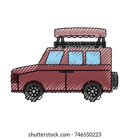 safari vehicle vector illustration