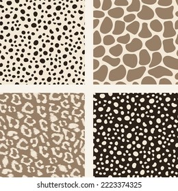 Safari wild animals vector pattern