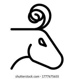 Safari wildebeest icon. Outline safari wildebeest vector icon for web design isolated on white background