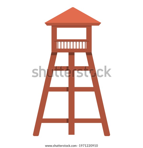 Safari wood tower\
icon. Cartoon of Safari wood tower vector icon for web design\
isolated on white\
background