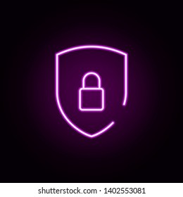 safe 04 neon icon. Elements of security set. Simple icon for websites, web design, mobile app, info graphics