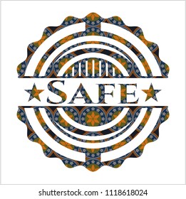 Safe arabesque emblem background. arabic decoration.