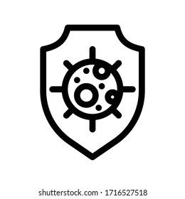 safe and avoid corona virus icon
