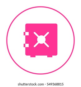 safe bank line icon for web and app