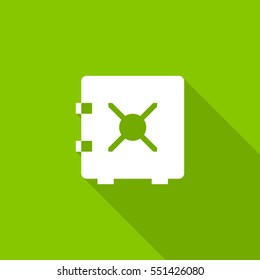 safe bank line icon for web and app