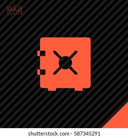safe bank line icon for web and app