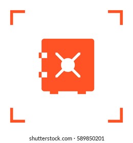 safe bank line icon for web and app