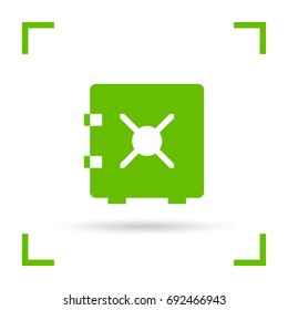safe bank line vector icon
