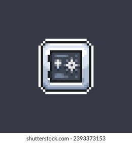 sicheres Symbol für das Bankwerkzeug im Stil der Pixelkunst