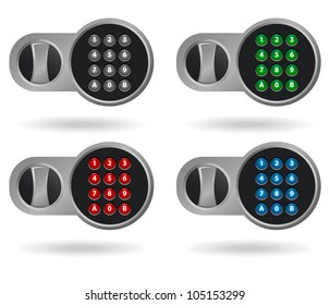 Safe Bars in four colours. Vector illustration