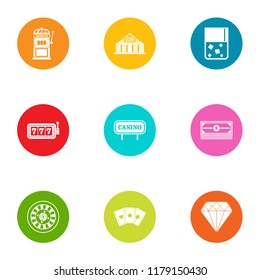 Safe bet icons set. Flat set of 9 safe bet icons for web isolated on white background