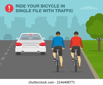 Safe Bicycle Riding Rules Tips Cyclists Stock Vector (Royalty Free ...