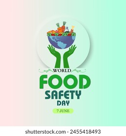 Safe Bites: World Food Safety Day Vector,  June 7