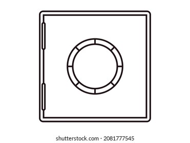 Icono negro seguro sobre fondo blanco.