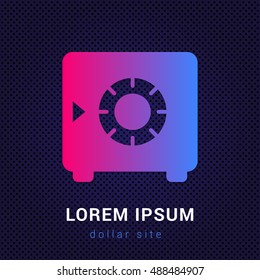 Safe Blue & Red colorful gradient attractive bright material Icon / Logo Design