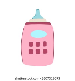 safe bottle warmer cartoon. compact automatic, smquick milk, baby temperature safe bottle warmer sign. isolated symbol vector illustration