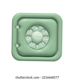 Safe-Box-Symbol im 3D-Stil einzeln