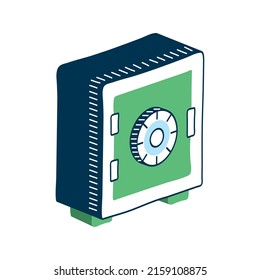 safe box banking isolated icon