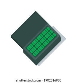 safe or box containing lots of money, flat design vector illustration