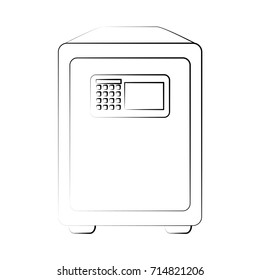 safe box with digital display  icon image