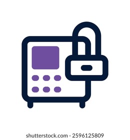 safe box dual tone icon. Sleek and modern vector icon for websites, mobile apps, marketing materials, and corporate design. Fully scalable and ready to use.