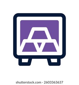 safe box dual tone icon. Sleek and modern vector icon for websites, mobile apps, marketing materials, and corporate design. Fully scalable and ready to use.