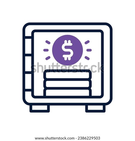 safe box dual tone icon. vector icon for your website, mobile, presentation, and logo design.