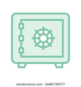 Safe Box duotone line icon , vector, pixel perfect, illustrator file 