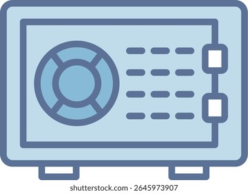 Safe Box Filled Blue Tone Icon