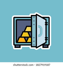 
Safe-Box-Flachdesign-Illustration