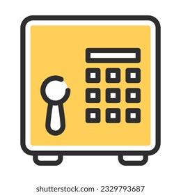icono plano de caja segura. Perfecto para diseño gráfico, móvil, interfaz de usuario y maestras web