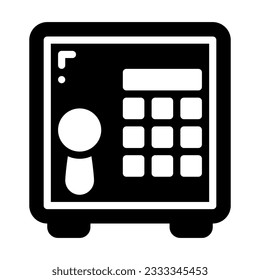 icono de glifo de caja segura. Perfecto para diseño gráfico, móvil, interfaz de usuario y maestras web