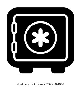 Safe Box Healthcare Medical, vector graphic Illustration Icon.