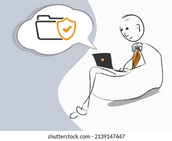 Safe Box icon with cartoon design