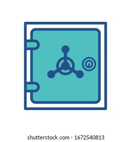 diseño de iconos de caja segura, colección de iconos de estilo plano