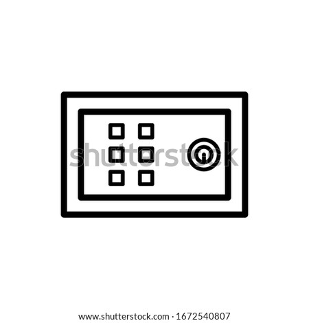 safe box icon design, flat style icon collection