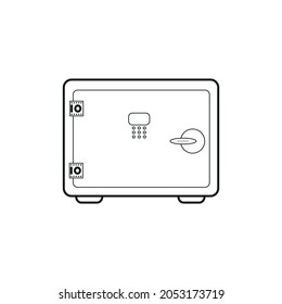 Safe box icon design template illustration vector