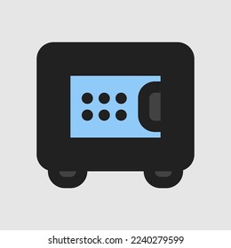 Safe box icon in filled line style about furniture, use for website mobile app presentation