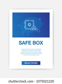 SAFE BOX ICON INFOGRAPHIC