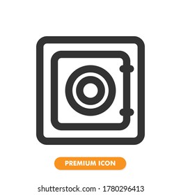 safe box icon isolated on white background. for your web site design, logo, app, UI. Vector graphics illustration and editable stroke. EPS 10.