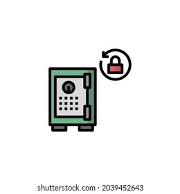 Safe Box Icon Isolated On White Background