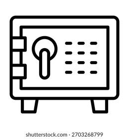 Vektorgrafik zum Entwurf einer sicheren Box-Symbolzeile